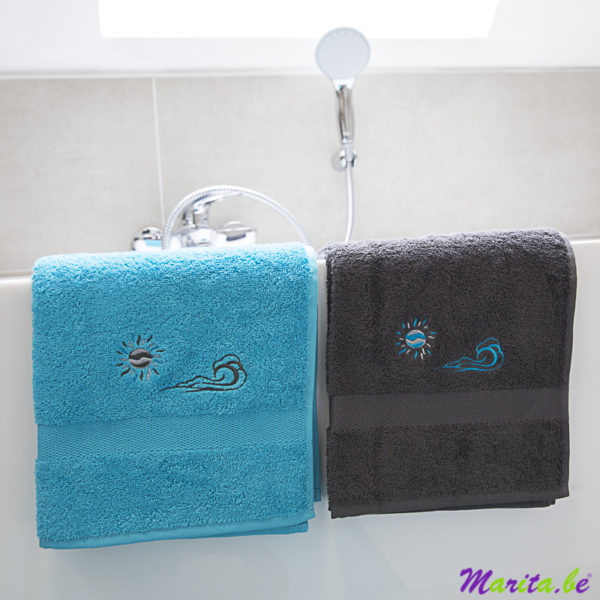 set van handdoeken voor in de badkamer