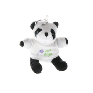 sleutelhanger knuffel panda om te bedrukken voor de juf