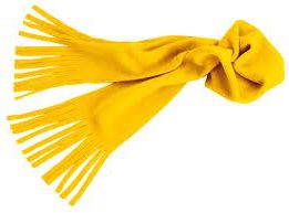 gele fleece sjaal om te borduren