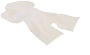 crèmekleurige fleece sjaal om te borduren, zonder franjes