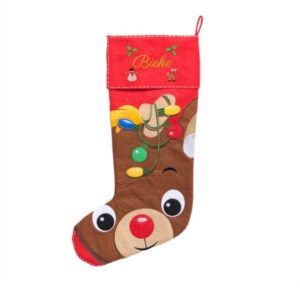 Très jolie chaussette pour Noël personnalisée avec son nom