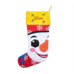 Un grand bas de Noël à remplir de cadeaux, brodé avec son nom