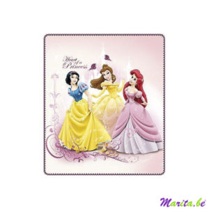 Couverture fleece Princesses Disney Blanche neige, Ariel, Belle.