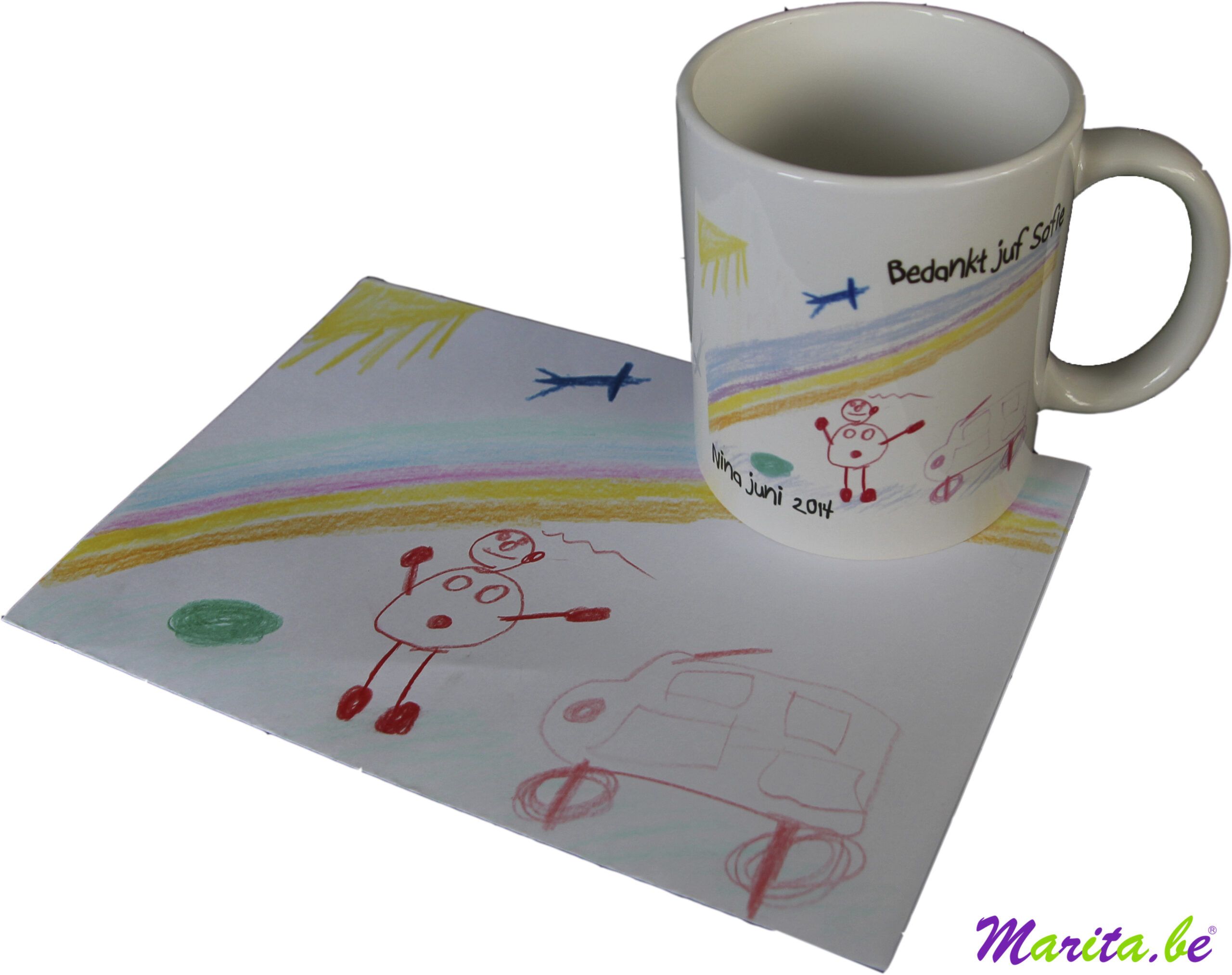 chope avec le dessin de votre enfant