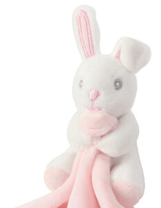 konijntje rammelaar roze om te borduren