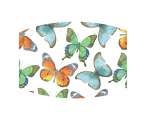 design voor mondmasker vlinders