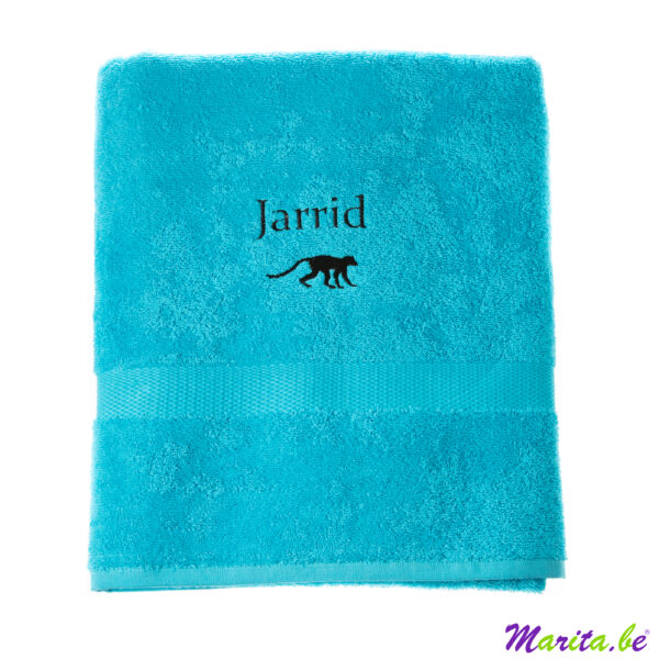 badhanddoek met naam 'Jarrid' en aapje