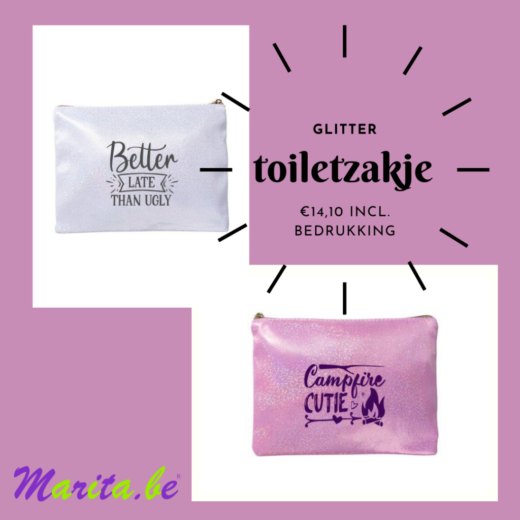 inspiratie glitter toiletzakje