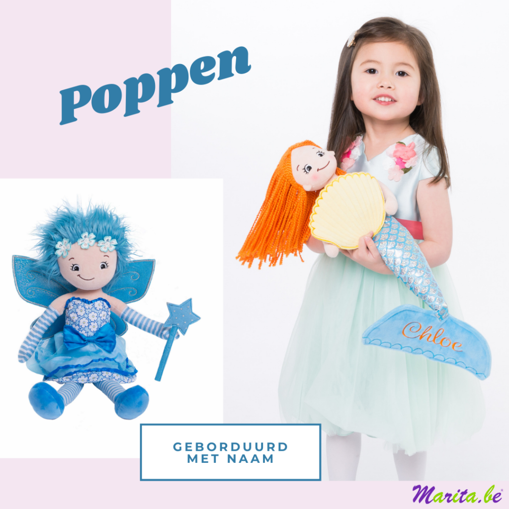 inspiratie poppen geborduurd met naam