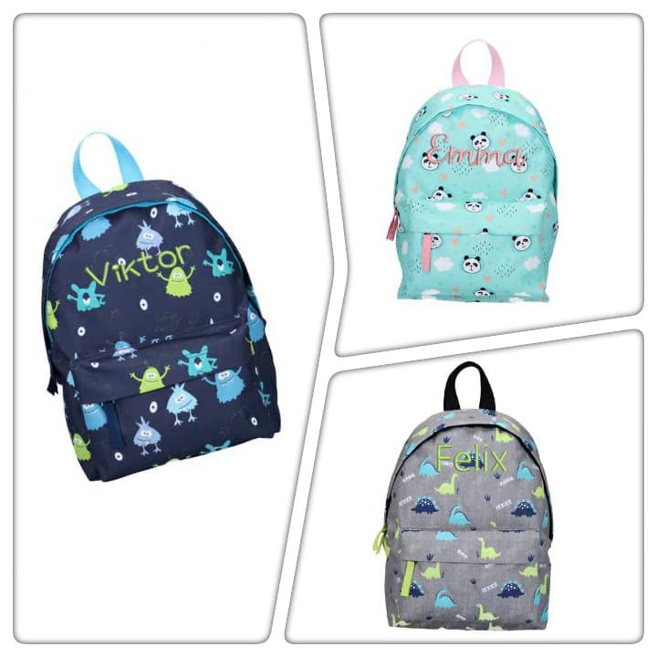 inspiratie kleine rugzakjes met naam geborduurd